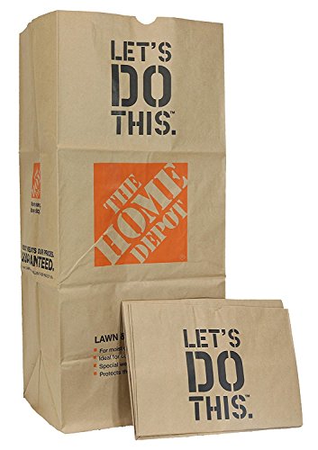 The Home Depot 49022-10PK Heavy Duty Brown Paper Lawn and Refuse Bags for Home and Garden, 30 gal (10 Lawn Bags) - size: 10 Count (Pack of 1)