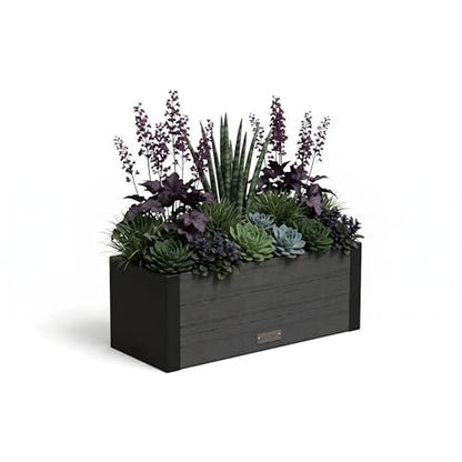 Mayne Vista 24in Rectangular Window Box Planter, Charcoal - size: 24in