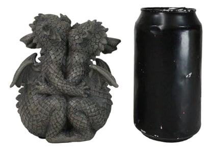 Ebros Whimsical Romantic Valentines Small Baby Garden Dragons Cuddling Tight Statue 5.25" Tall Dragon Fantasy Decor - color: 5.25"tall Cuddling Small Baby Dragon Valentine