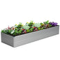 Vengarus 12x2x2ft Galvanized Raised Garden Bed,Metal Raised Beds Kit Silver - color: Silver, size: 12x2x2 ft