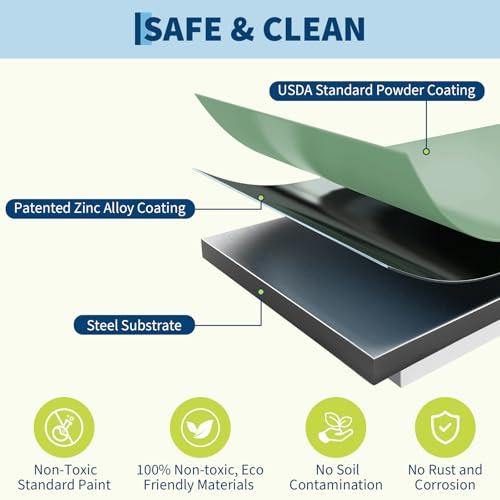 Garvee 2 Pack 6X3X2ft Galvanized Raised Garden Bed, Oval Metal Planter Box - color: Green-oval, size: 6x3x2ft 2pcs