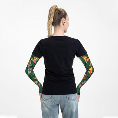 Marijuana Arm Sleeves Cannabis Weed Gardening Sleeves for Women Men - color: Marijuana 069