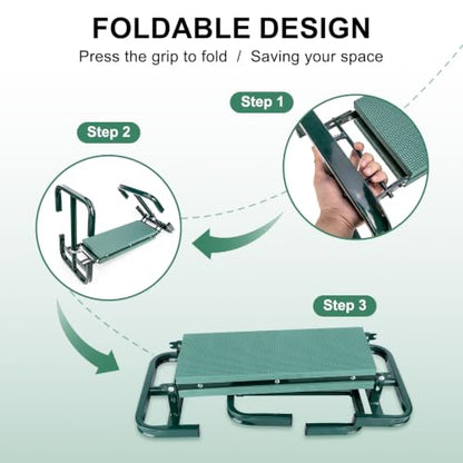 Garden Kneeler and Seat Soft Kneeling Pad Garden Bench Adjustable Height