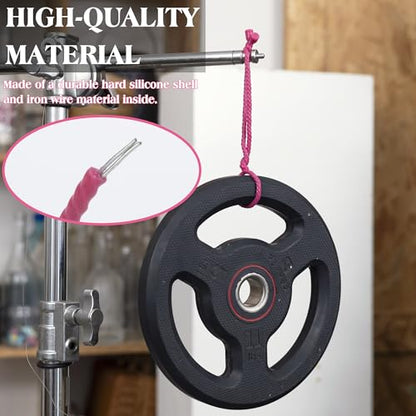 8PCS 12 Inch Silicone Cable Ties, Reusable Bendable Rubber Twist Ties - color: Pink, size: 12in(8pcs)