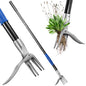 50” weed puller tool for Dandelion,Stand Up Weed puller With Easy-Eject Handle, Weeding Tool with 4 Steel Claw ,Wider Foot Platform Penetrate Tough Soil, weeder Without Bending, Pulling,kneeling