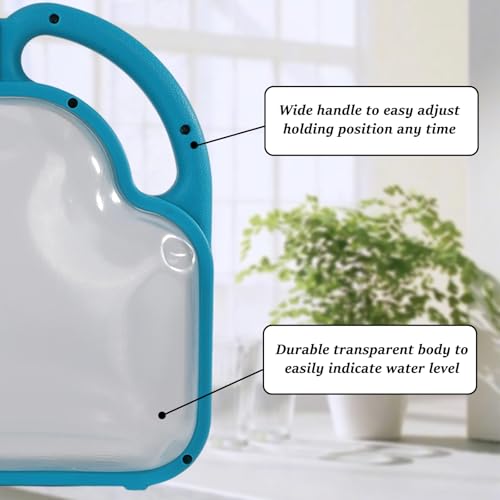 1 Gal Blue Clear Plastic Foldable Watering Can - color: Blue, size: BLUE-4L