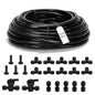 1/4 drip Irrigation tubing 50ft,with Push to Lock Connectors, Drip Irrigation System for Garden, Quick Connection Plant Watering Devices, Garden Watering System - size: 1/4''50ft