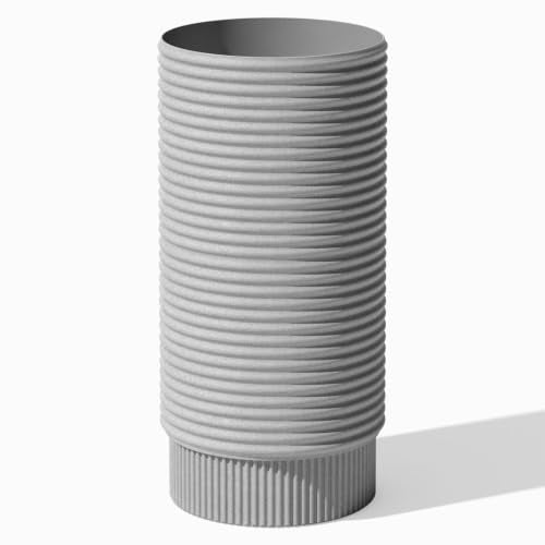 Veradek Mod Series Extra Tall Planter - Tall Outdoor Planter with Shelf - color: Gray, size: 29 inch