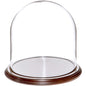 Plymor 8" x 8" Glass Display Dome Cloche (Dark Mahogany Veneer Base) - color: Dark Mahogany Veneer Base