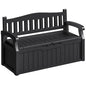 Homall 75 Gallon Outdoor Storage Benches Lockable Deck Box Waterproof - color: Black