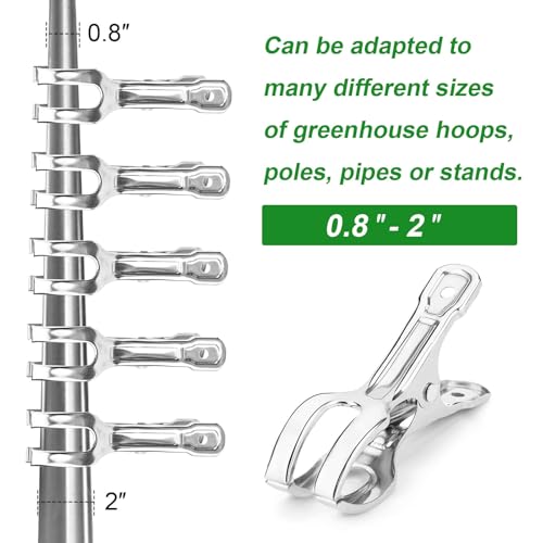 24 Pack Large Garden Clips for Netting, Clamps with 2''Jaw Opening