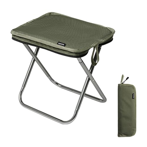 Naturehike 11in Ultralight Camping Collapsible Stool, Supports 390lbs - color: Green
