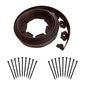 20FT 2Inch High Brown Landscape Edging with 18pcs 8-inch Spikes No Digging Garden Edging Kit, Premium Yard Edging Fence with One Spike per Feet - style: Rustic
