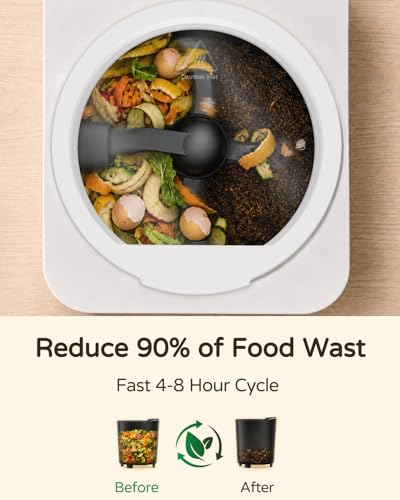 Odorless Electric Kitchen Composter 4.5L, Quiet ≤45dB for Home