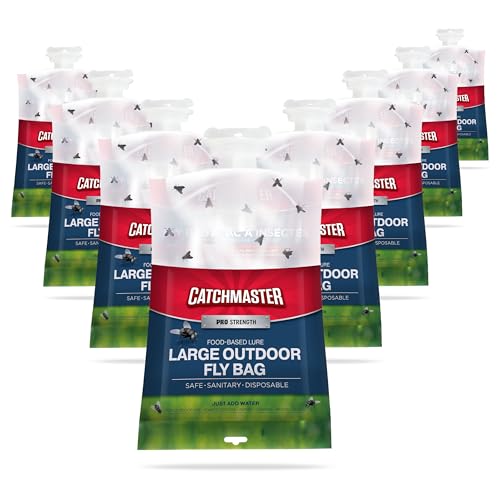 Catchmaster Disposable Outdoor Fly Trap, 2 Hanging Bags with Lure