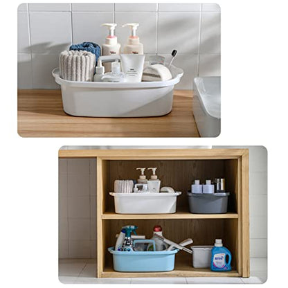 Large Cleaning Supplies Caddy Portable Shower Caddy Basket White - color: White, size: Large
