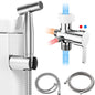 Arofa Hot and Cold Bidet Sprayer for Toilet, Warm Water Bidet Attachment - color: Stainless Steel(Hot&Cold), size: 1 Pack