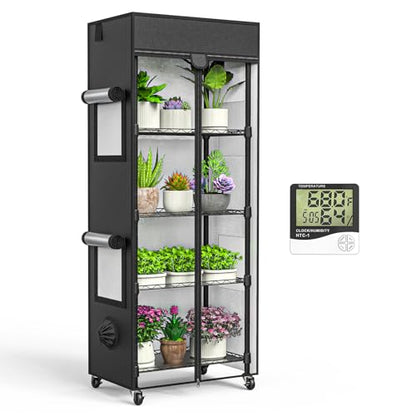 Small Greenhouse for Indoors, 5 Tier 23.1" L×13.2" W×61.2" H