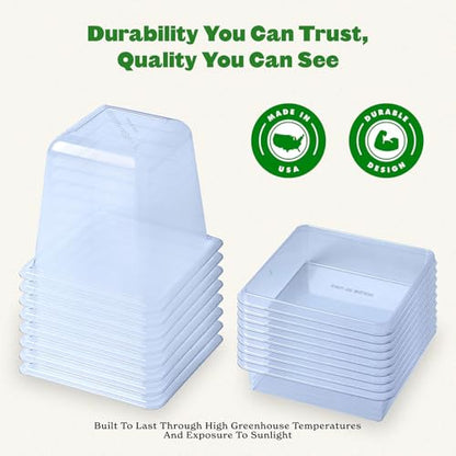 Epic Gardening Reusable Germination Domes & Trays - Easy Watering Seed Starting - Gardener Friendly Plant Trays for Seedlings | UV-Treated & BPA-Free (8)
