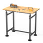TORACK Adjustable Workbench with Rubberwood Top, 32" x 18" - size: 32 x 18 inch