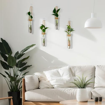 Baderke 6 Pack Plastic Hanging Propagation Station Tubes, Natural Color - color: Natural Color