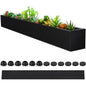 FillTouch 32 x 3.5 x 3.5 Inch 1 Pcs Long Rectangular Planter Box,Black - color: Black, size: 32 x 3.5 x 3.5 Inch