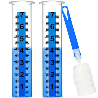 Rain Gauge Outdoor, Rain Gauge Replacement Tube,Large 7" Plastic Rain Gauge