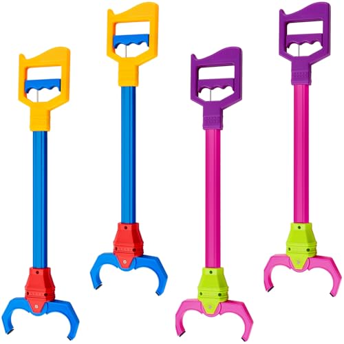Lewtemi 4 Pcs 18 Inch Interactive Grabber Claw Toy for Kids,Red, Blue - color: Red, Blue