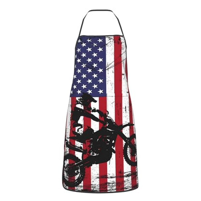 Waterproof Apron with Pockets - color: White