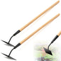 2 Pcs 55 Inch Hoe Garden Tool Diamond Head Heavy Duty Long Handle Weeding Tool Push Pull Action Stirrup Hula Hoe with Forged Steel 4 Sharp Edges for Digging Hoeing Loosing Soil