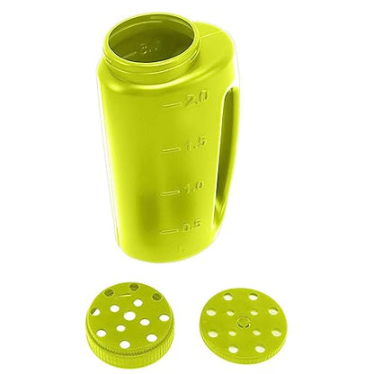 Hand Shaker Spreader, Green, 2L Plastic Salt and Seed Spreader - color: Green