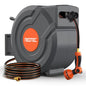 5/8 in 115 ft Retractable Garden Hose Reel with 9-Pattern Sprayer Nozzle