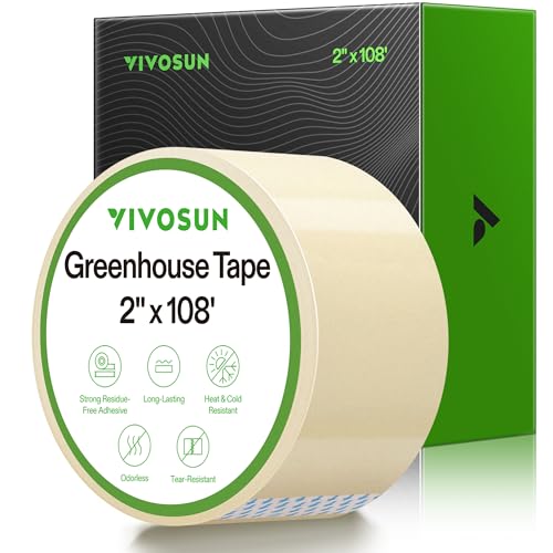 VIVOSUN Greenhouse Repair Tape, 6.3 mil 2" x 108' Heavy Duty Plastic Tape - size: 2”x108’