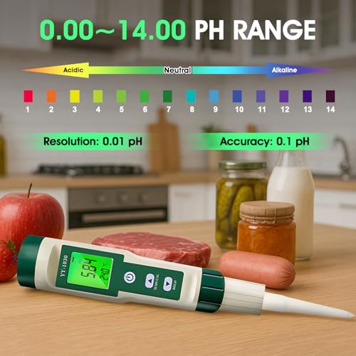 Digital pH Meter for Food, pH Tester for Sourdough Bread Dough Cosmetics