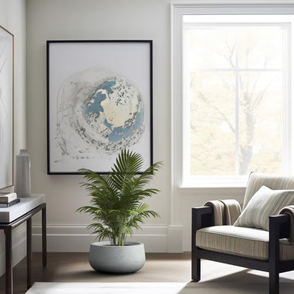 Kante Accent Round Bowl Pale Gray Concrete Planter 16" Dia, Outdoor - color: Natural Concrete, size: 15.7"w