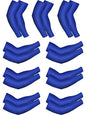 Mudder 9 Pairs UV Protection Arm Sleeves Cooling Ice Silk Sun Sleeves - color: Blue