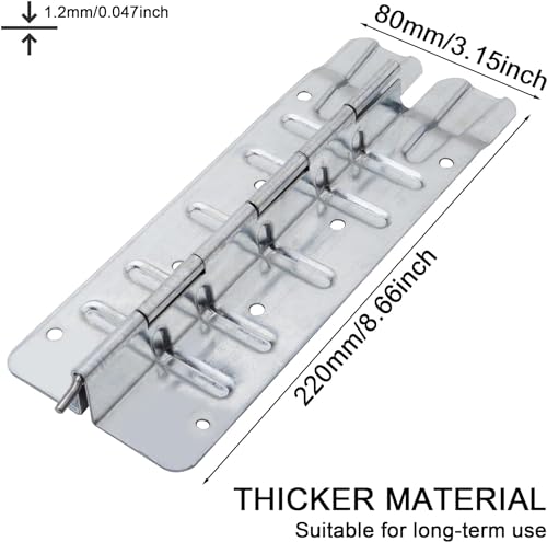 8" Pallet Collar Hinges - 12 PCS 3 Layers - Perfect for Custom-Depth Raised Garden Beds, Pet Enclosures, and Home Storage Solutions