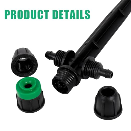 HUISUYTON 30 Pcs Drip Irrigation Sprayer Emitter for 1/4" Irrigation Tubing - size: 30Pcs Double Tube Sprayers