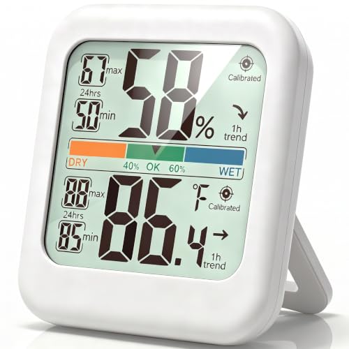 G.CATACC Room Thermometer Indoor Hygrometer Temperature Humidity Monitor - color: Temperature and Humidity Monitor - White