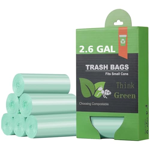 AYOTEE 2.6 Gallon Compostable Trash Bags 125 Count Fit 10 Liter Compost Bin - size: 125 Count (Pack of 1)