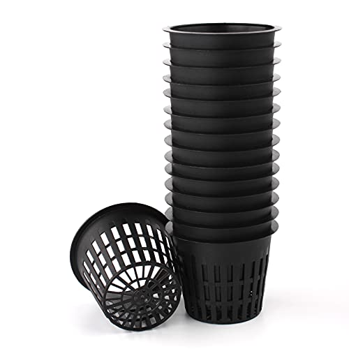 Plastic Net Cups Pots for 3 Inch Holes for Hydroponics, 15 Pack