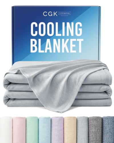 Cooling Blanket for Hot Sleepers - Cold Blanket Twin - Light Grey, 60 x 80 - color: 01 - Light Grey, size: Twin / Twin XL (60" x 80")