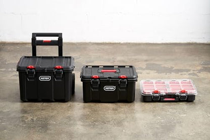 Keter Stack N Rolling Tool Box Modular Storage System 3 Piece - color: Black/Red, size: 3PC System