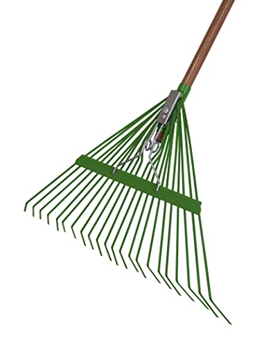 AMES 20201033 Steel Tine Leaf Rake with Hardwood/Steel Handle, 22 Tines