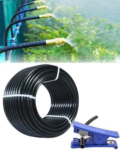 50FT Flexible Drip Irrigation Tubing Blank Distribution Hose, Garden Watering Tube Line for Potted Plants, Raised Beds and Drip Irrigation System