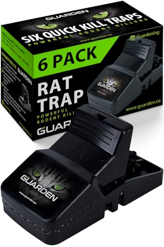 Rat Trap Six Pack - Powerful Reusable Traps for a Quick Kill Indoor or Out - size: 6 Pack Rat Traps