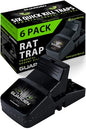 Rat Trap Six Pack - Powerful Reusable Traps for a Quick Kill Indoor or Out - size: 6 Pack Rat Traps
