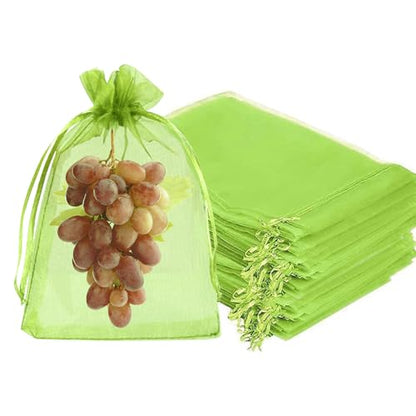 Fruit Protection Bags, Fetanten 8x12 in Mesh Drawstring Bag for Fruit Trees - size: 8 x 12 Inch 80pcs