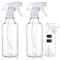 Plastic Spray Bottles, 16.9oz/500ml, 2 Pack，Clear - color: Clear