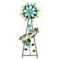 TERESA'S COLLECTIONS Solar Metal Hummingbird Wind Spinner Garden Stake 26" - color: Green, size: Medium